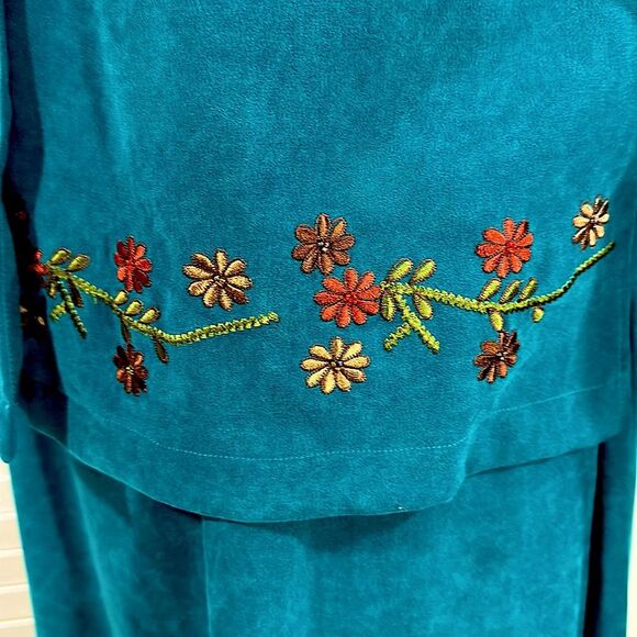 Fall Autumn Dress Set Large Jane Ashley 2 Piece Maxi Y2K - Picture 9 of 14